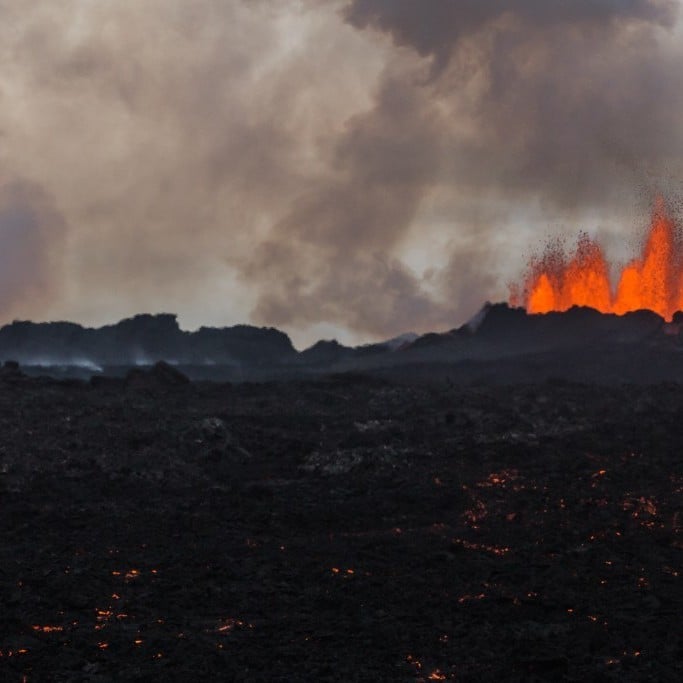 Eruption in North Iceland