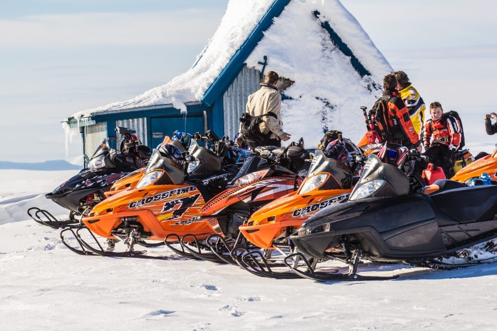 Snowmobiling in North Iceland